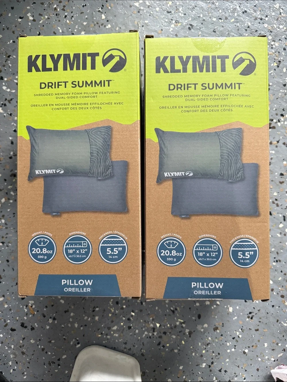 Drift Summit Memory Foam Pillow - Charcoal Gray